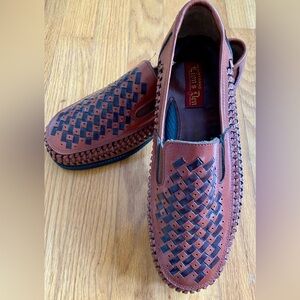 Vintage HABAND Men's Leather Huaraches *Size 10* Basket Weave Lion's Den Slip On